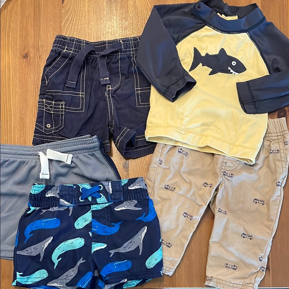 Kids Shark Swim Set with Shorts